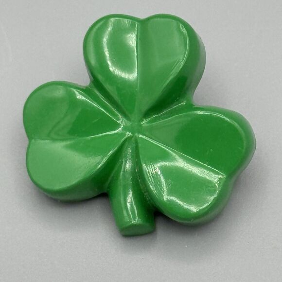 Vintage Hallmark Lucky 3 Leaf Clover Lapel Pin Shamrock Good Luck St Paddy's Day - Picture 1 of 4